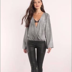 Aubrey plunging wrap top